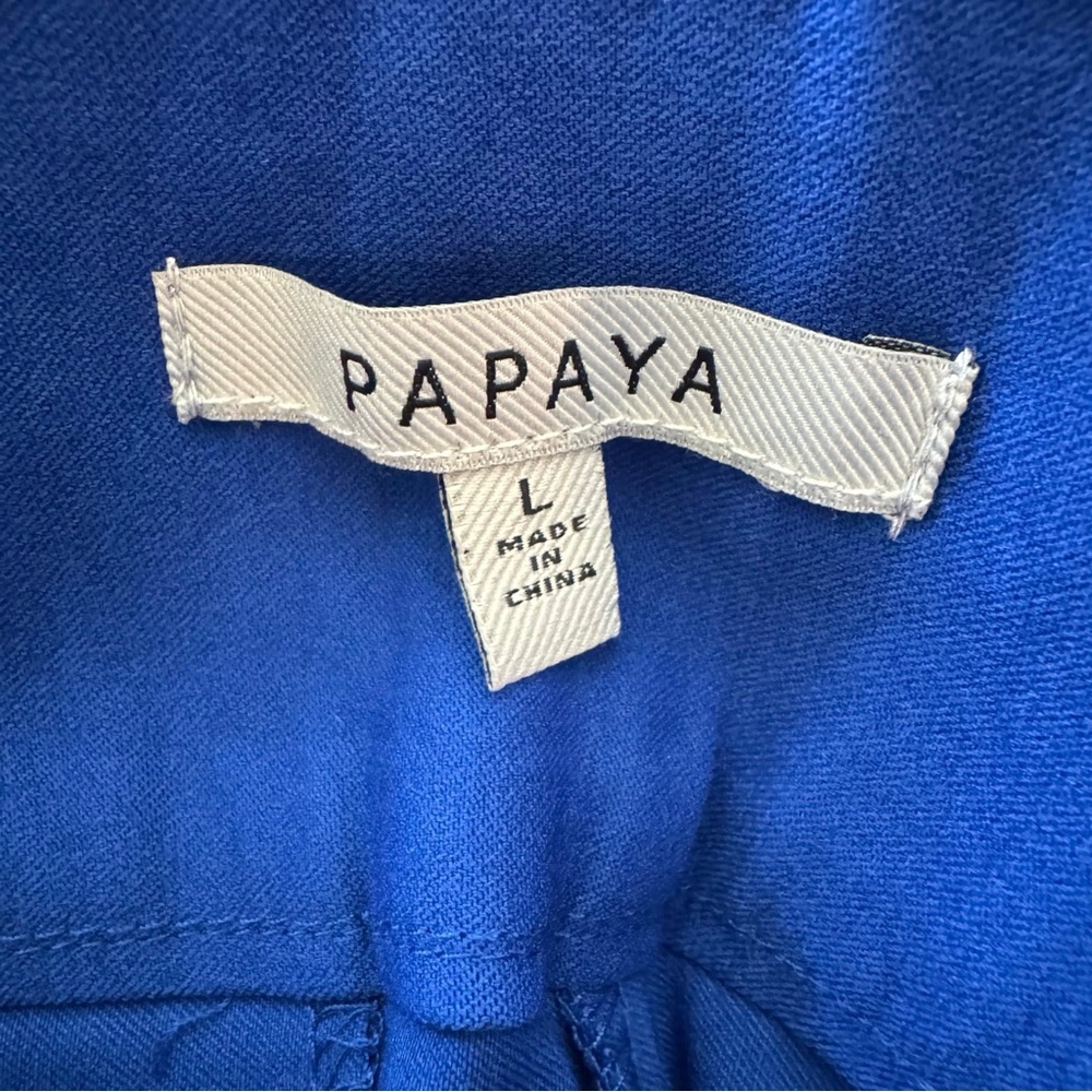Papaya | Royal Blue High Waist Dress Pants | Size L - Picture 9 of 10